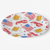 Lobster Beer Flag Star Papieren Bordje (Gekanteld)