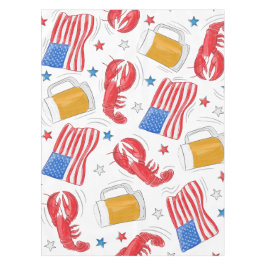 Lobster Beer Flag Star Tafelkleed