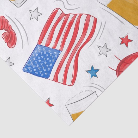 Lobster Beer Flag Star Tissuepapier (Detail)