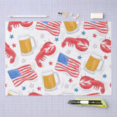 Lobster Beer Flag Star Tissuepapier (Craft)