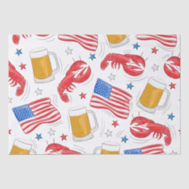 Lobster Beer Flag Star-weefselpapier Tissuepapier