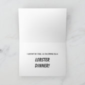 Lobster Birthday Card Kaart (Binnen)