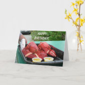 Lobster Birthday Card Kaart (Gele Bloem)