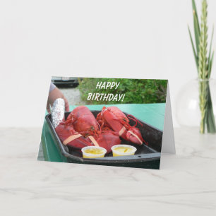 Lobster Birthday Card Kaart