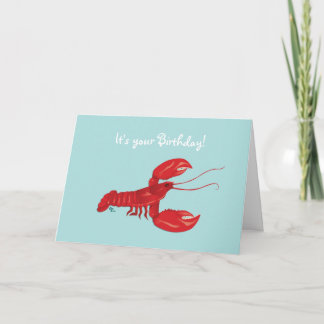 Lobster Birthday Card Kaart