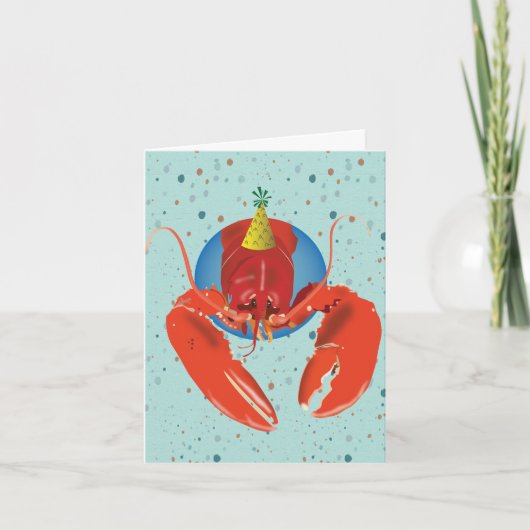 Lobster Birthday Card Kaart (Voorkant)