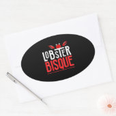 Lobster Bisque Seafood Lovers Gift Ovale Sticker (Envelop)