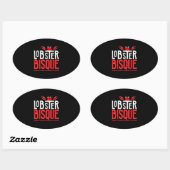 Lobster Bisque Seafood Lovers Gift Ovale Sticker (Vel)