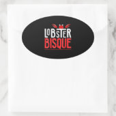 Lobster Bisque Seafood Lovers Gift Ovale Sticker (Tas)