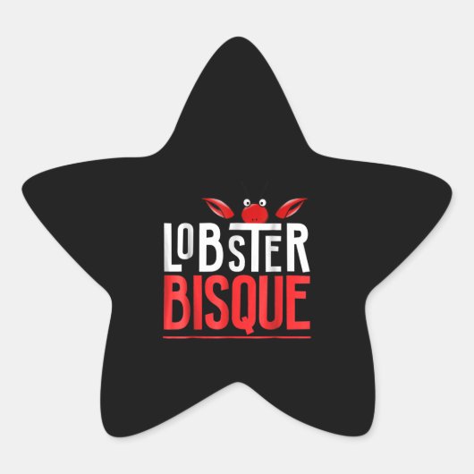 Lobster Bisque Seafood Lovers Gift Ster Sticker (Voorkant)