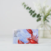 Lobster Biz-kaart Visitekaartje (Staand voorkant)