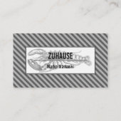 Lobster Black en White Visitekaartje (Achterkant)