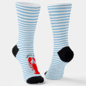 Lobster Blauw en Wit Sokken (Gebogen)