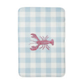 Lobster Blauw Gingham Rut Kust Badmat (Voorkant Verticaal)