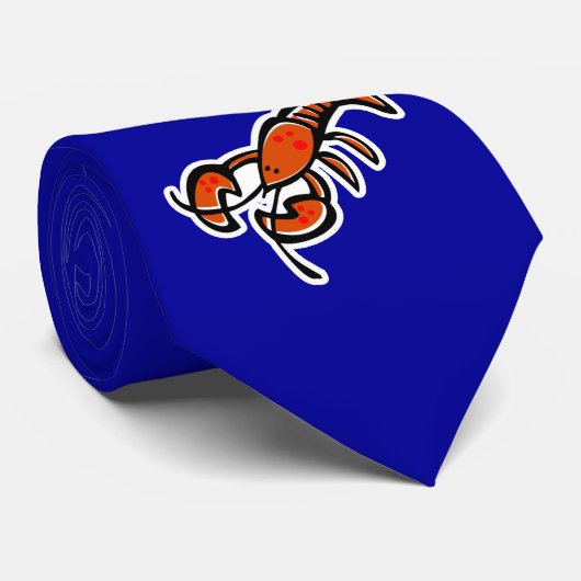 Lobster; Blauw Stropdas (Opgerold)