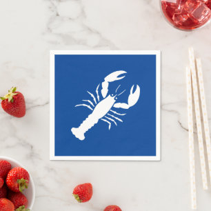 Lobster blauw wittejaardejaarster van de zomer servet