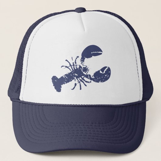 Lobster Blue White Trucker Pet (Voorkant)