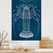 Lobster Blueprint Poster (Keuken)