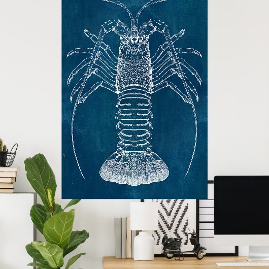 Lobster Blueprint Poster (Thuiskantoor)