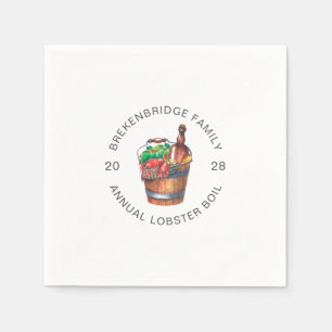 Lobster Boil Annual Family Summer Paper Servet