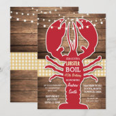 Lobster Boil BBQ All Age Birthday Party Crawfish Kaart (Voorkant / Achterkant)