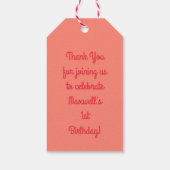 Lobster Boil Birthday Party Cute Kinder Cadeaulabel (Achterkant)
