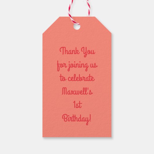 Lobster Boil Birthday Party Cute Kinder Cadeaulabel (Achterkant)