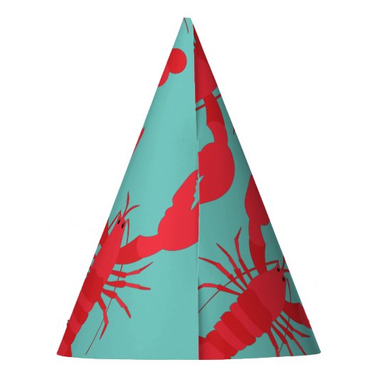 Lobster Boil Birthday Party Cute Kinder Feesthoedjes (Achterkant)