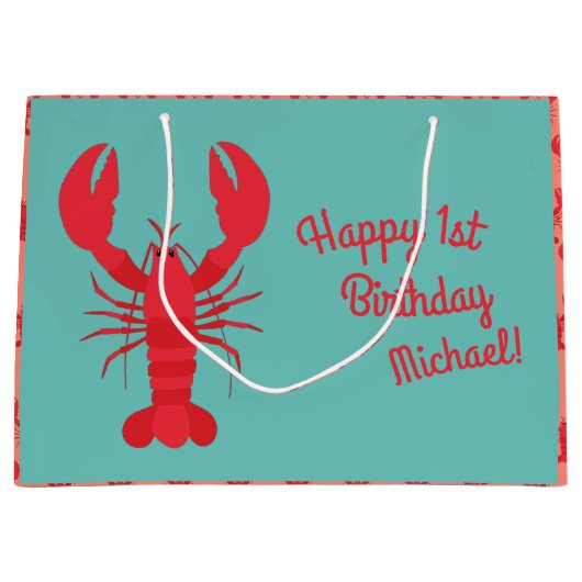 Lobster Boil Birthday Party Cute Kinder Groot Cadeauzakje (Voorkant)