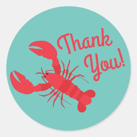 Lobster Boil Birthday Party Cute Kinder Ronde Sticker (Voorkant)