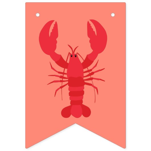 Lobster Boil Birthday Party Cute Kinder Vlaggetjes (Derde vlag)