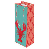 Lobster Boil Birthday Party Cute Kinder Wijn Cadeautas (Achterkant Gekanteld)