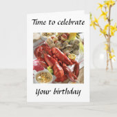 LOBSTER BOIL BIRTHDAY WISHES KAART (Gele Bloem)