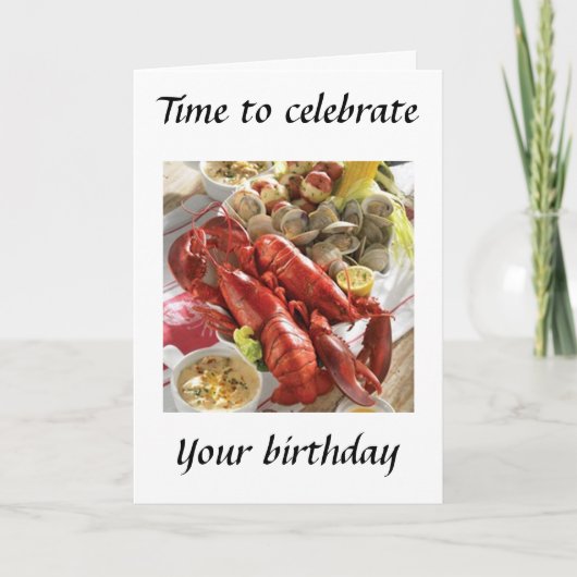 LOBSTER BOIL BIRTHDAY WISHES KAART (Voorkant)