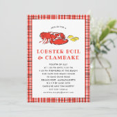 Lobster Boil Clambake Summer Party Cookout Kaart (Staand voorkant)