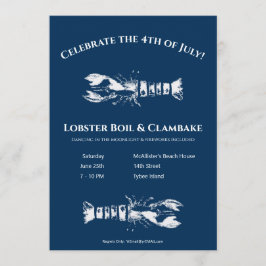 Lobster Boil en Clambake, 4de juli Partij bij de u Kaart