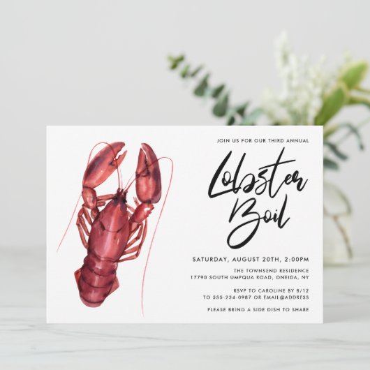 Lobster Boil Kaart (Staand voorkant)