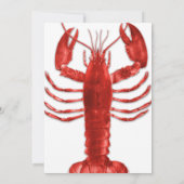 Lobster Boil Party White Informal Custom Birthday Kaart (Achterkant)
