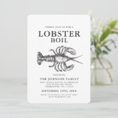 Lobster Boil  Style Crab-uitnodigingen Kaart (Staand voorkant)