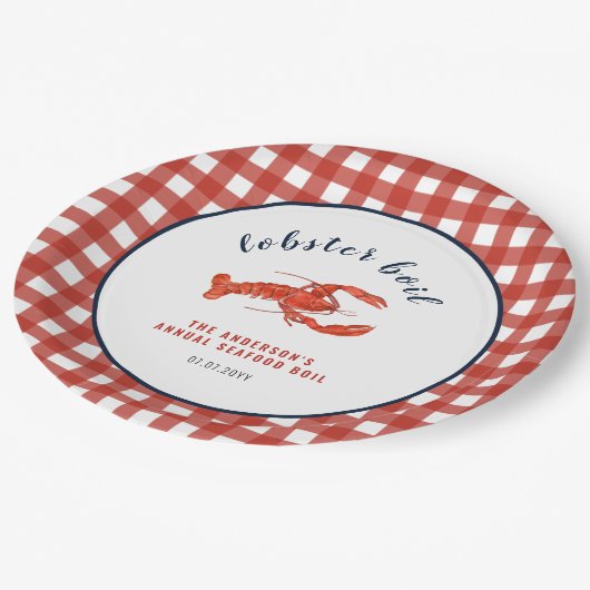 Lobster boil Summer Family Reunion Papieren Bordje (Gekanteld)