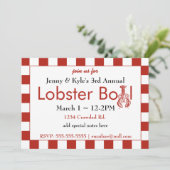 Lobster Boil-uitnodigingen Kaart (Staand voorkant)