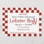 Lobster Boil-uitnodigingen Kaart (Voorkant / Achterkant)