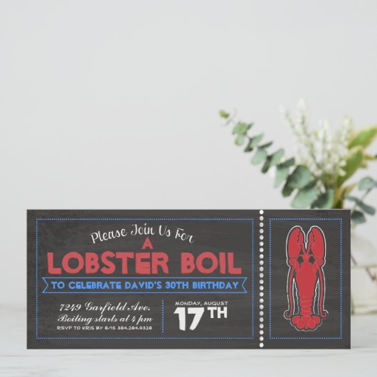 Lobster Boil-uitnodigingen Kaart (Staand voorkant)