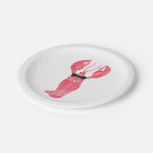 Lobster Bowtie Paper-Borden Papieren Bordje (Gekanteld)
