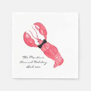 Lobster Bowtie Paper-Borden Servet