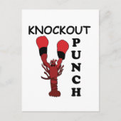Lobster Boxing Knockout Punch Briefkaart (Voorkant)