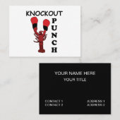 Lobster Boxing Knockout Punch Visitekaartje (Voorkant / Achterkant)