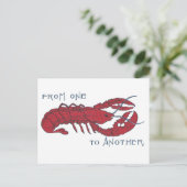 Lobster Briefkaart (Staand voorkant)
