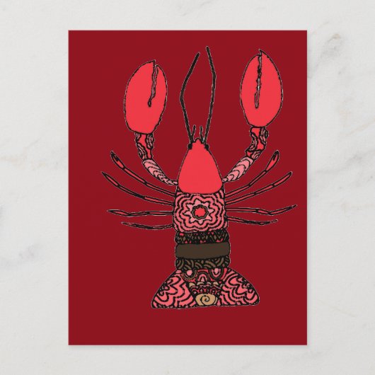 Lobster Briefkaart (Voorkant)