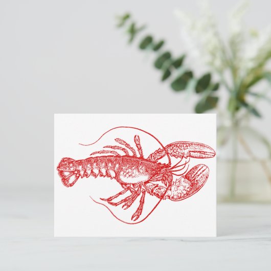 Lobster Briefkaart (Staand voorkant)